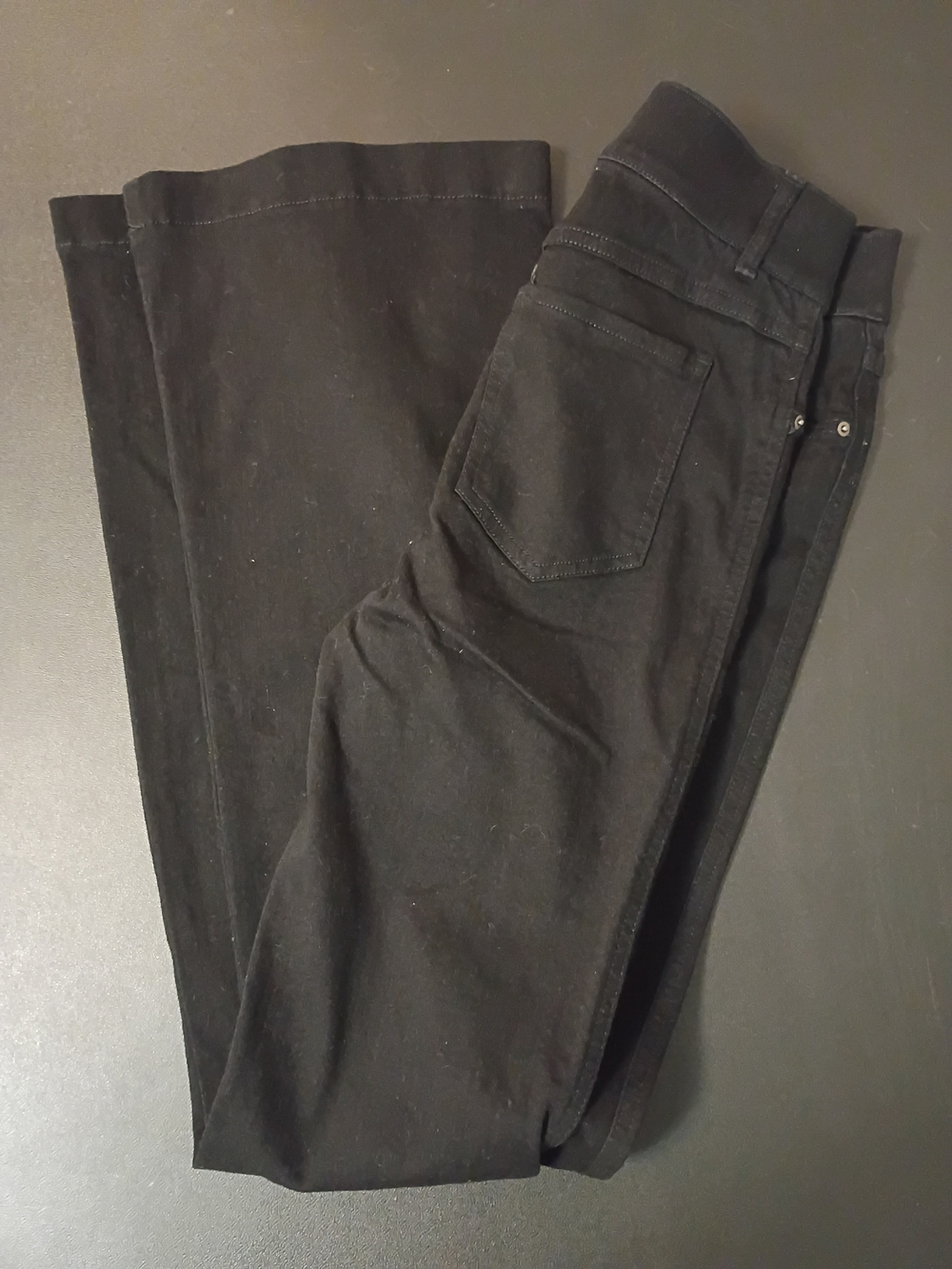 Spanx EveryWear High Rise Stretch Flare Jeans – Clean Black (Size S/P)